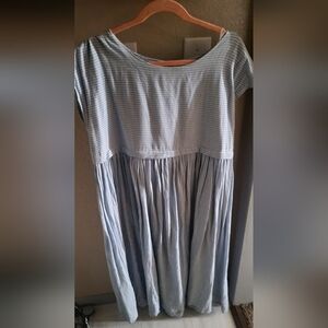 Poetry Blue and White Striped Garment